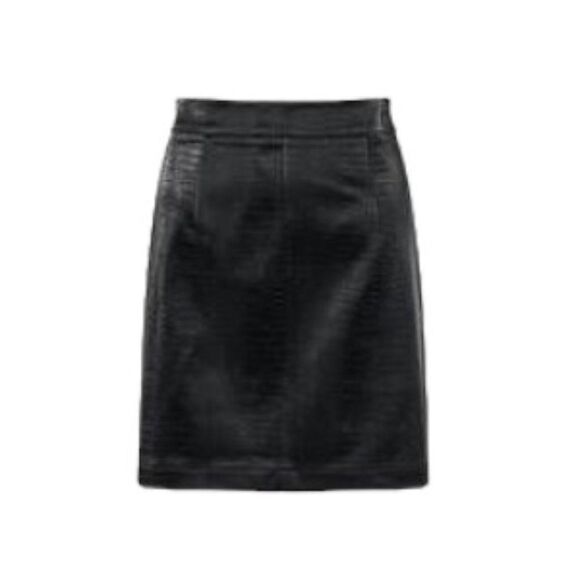 French Connection Ivar Croc Embossed Velvet Mini Skirt 10 NWT - Picture 1 of 3